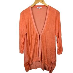 AVA V-Neck Cardigan in Orange